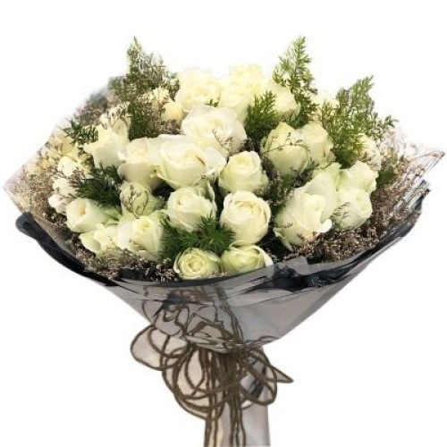 36 White Roses Bouquet